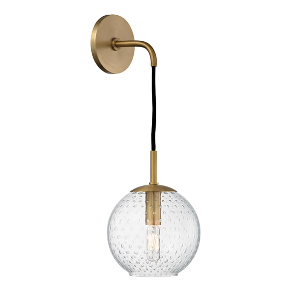 Hudson Valley - 2020-AGB-CL - One Light Wall Sconce - Rousseau - Aged Brass from Lighting & Bulbs Unlimited in Charlotte, NC