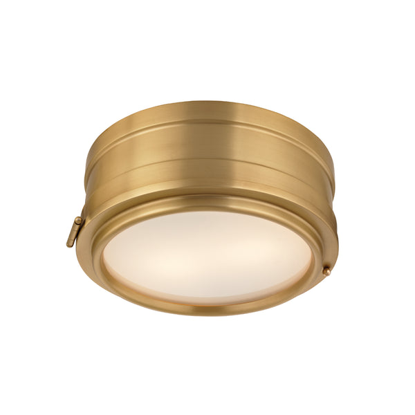 Hudson Valley - 2311-AGB - Two Light Flush Mount - Rye - Aged Brass from Lighting & Bulbs Unlimited in Charlotte, NC