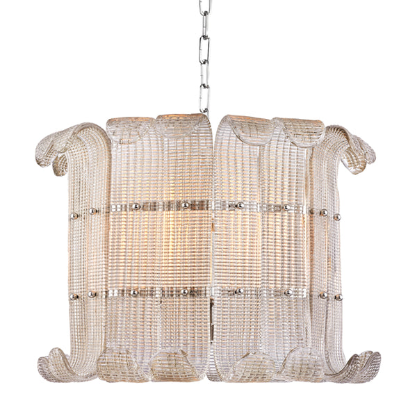 Hudson Valley - 2908-PN - Eight Light Chandelier - Brasher - Polished Nickel from Lighting & Bulbs Unlimited in Charlotte, NC