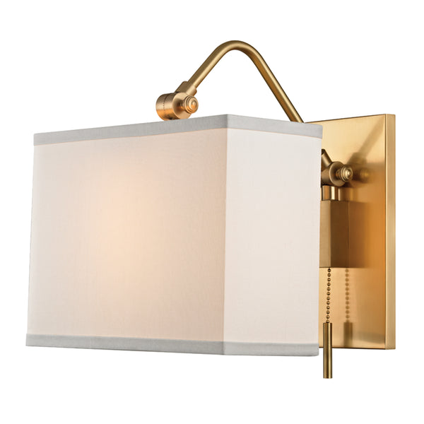 Hudson Valley - 5421-AGB - One Light Wall Sconce - Leyden - Aged Brass from Lighting & Bulbs Unlimited in Charlotte, NC