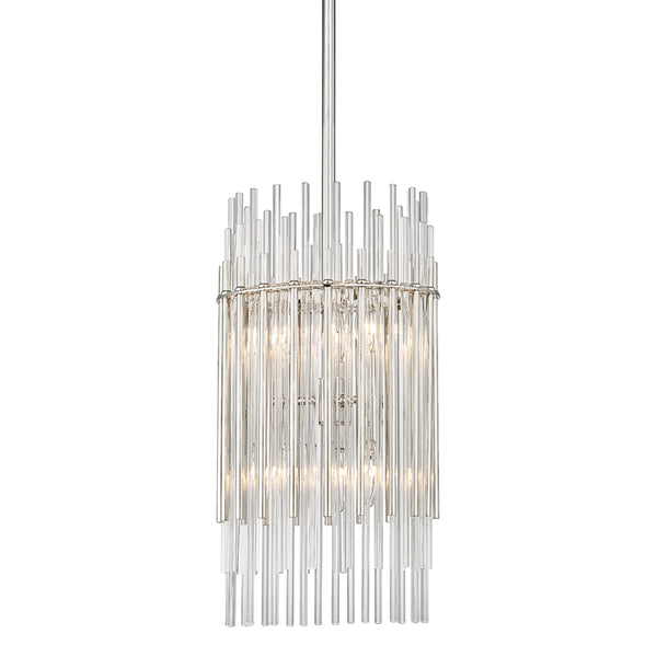 Hudson Valley - 6310-PN - Six Light Pendant - Wallis - Polished Nickel from Lighting & Bulbs Unlimited in Charlotte, NC