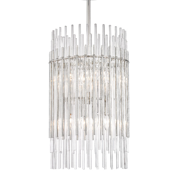 Hudson Valley - 6315-PN - Eight Light Pendant - Wallis - Polished Nickel from Lighting & Bulbs Unlimited in Charlotte, NC