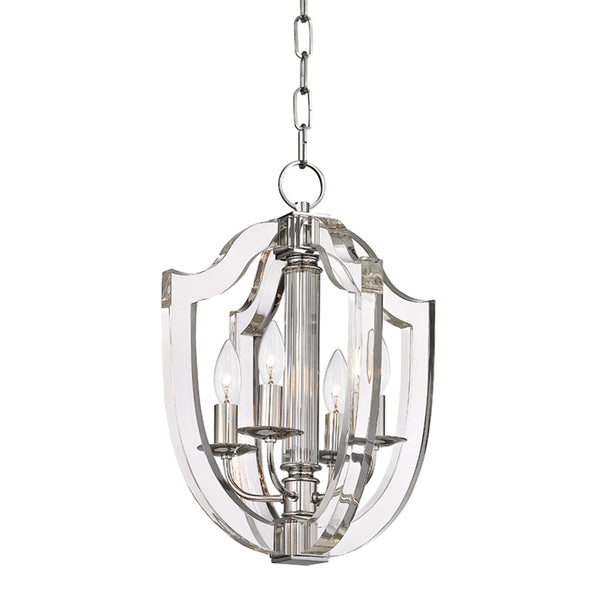 Hudson Valley - 6512-PN - Four Light Pendant - Arietta - Polished Nickel from Lighting & Bulbs Unlimited in Charlotte, NC