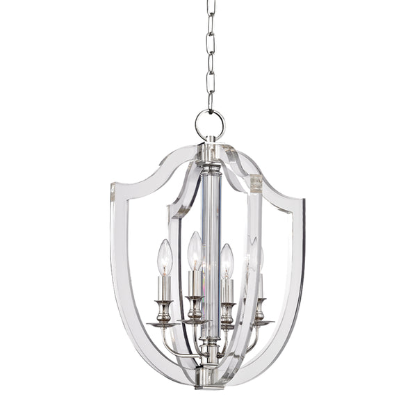 Hudson Valley - 6516-PN - Four Light Pendant - Arietta - Polished Nickel from Lighting & Bulbs Unlimited in Charlotte, NC