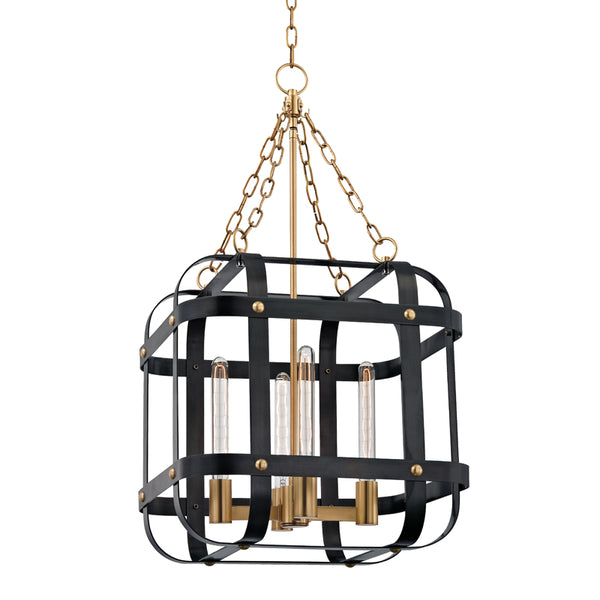 Hudson Valley - 6920-AOB - Four Light Pendant - Colchester - Aged Old Bronze from Lighting & Bulbs Unlimited in Charlotte, NC