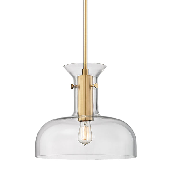 Hudson Valley - 7916-AGB - One Light Pendant - Coffey - Aged Brass from Lighting & Bulbs Unlimited in Charlotte, NC