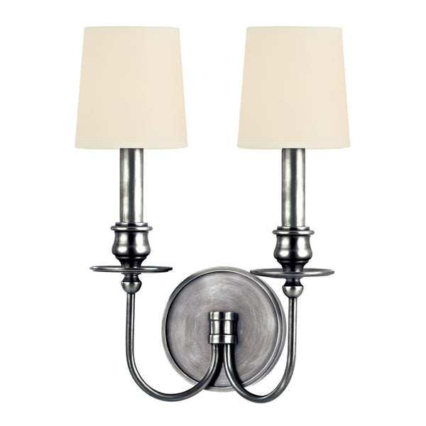 Hudson Valley - 8212-PN - Two Light Wall Sconce - Cohasset - Polished Nickel from Lighting & Bulbs Unlimited in Charlotte, NC