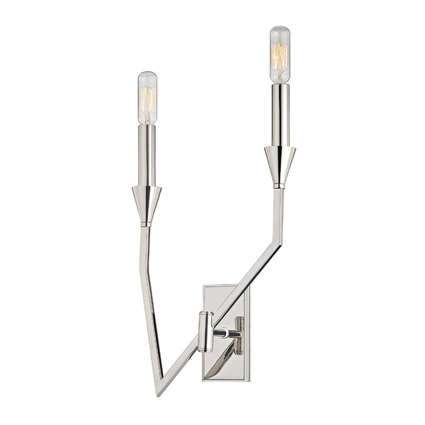 Hudson Valley - 8502R-PN - Two Light Wall Sconce - Archie - Polished Nickel from Lighting & Bulbs Unlimited in Charlotte, NC
