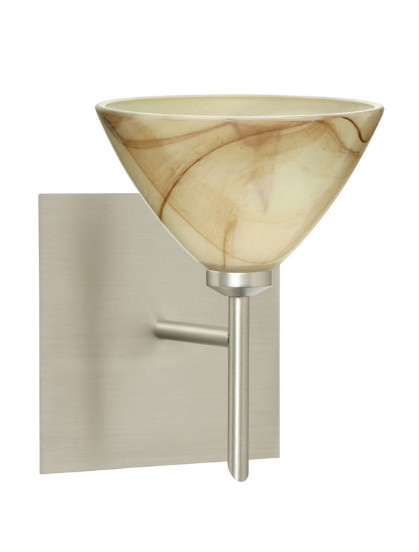 Besa - 1SW-174383-SN-SQ - One Light Wall Sconce - Domi - Satin Nickel from Lighting & Bulbs Unlimited in Charlotte, NC