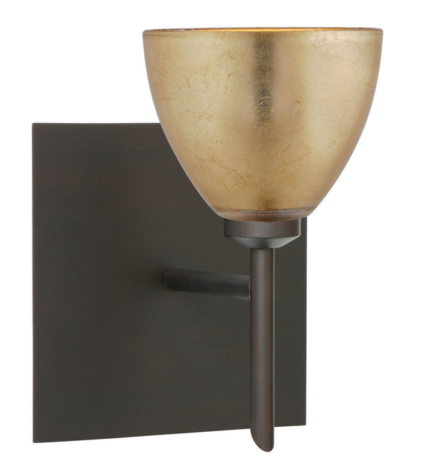 Besa - 1SW-1758GF-BR-SQ - One Light Wall Sconce - Divi - Bronze from Lighting & Bulbs Unlimited in Charlotte, NC