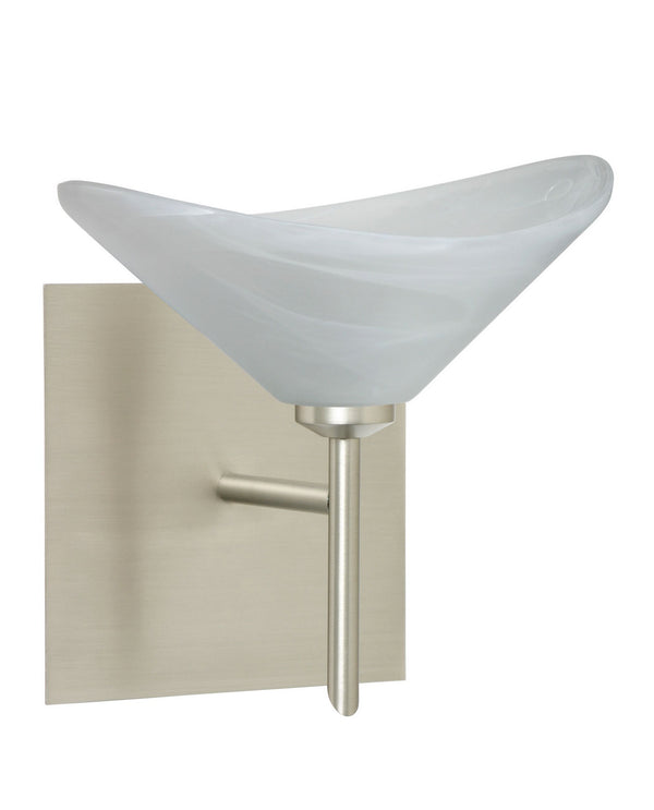 Besa - 1SW-191352-SN-SQ - One Light Wall Sconce - Hoppi - Satin Nickel from Lighting & Bulbs Unlimited in Charlotte, NC