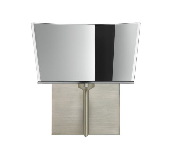 Besa - 1SW-6773MR-SN-SQ - One Light Wall Sconce - Groove - Satin Nickel from Lighting & Bulbs Unlimited in Charlotte, NC