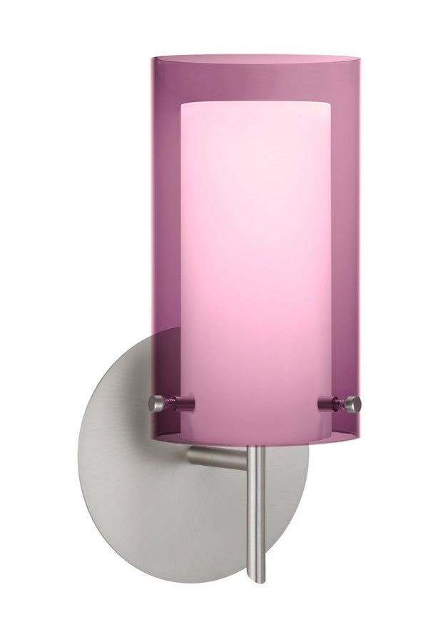 Besa - 1SW-A44007-SN - One Light Wall Sconce - Pahu - Satin Nickel from Lighting & Bulbs Unlimited in Charlotte, NC