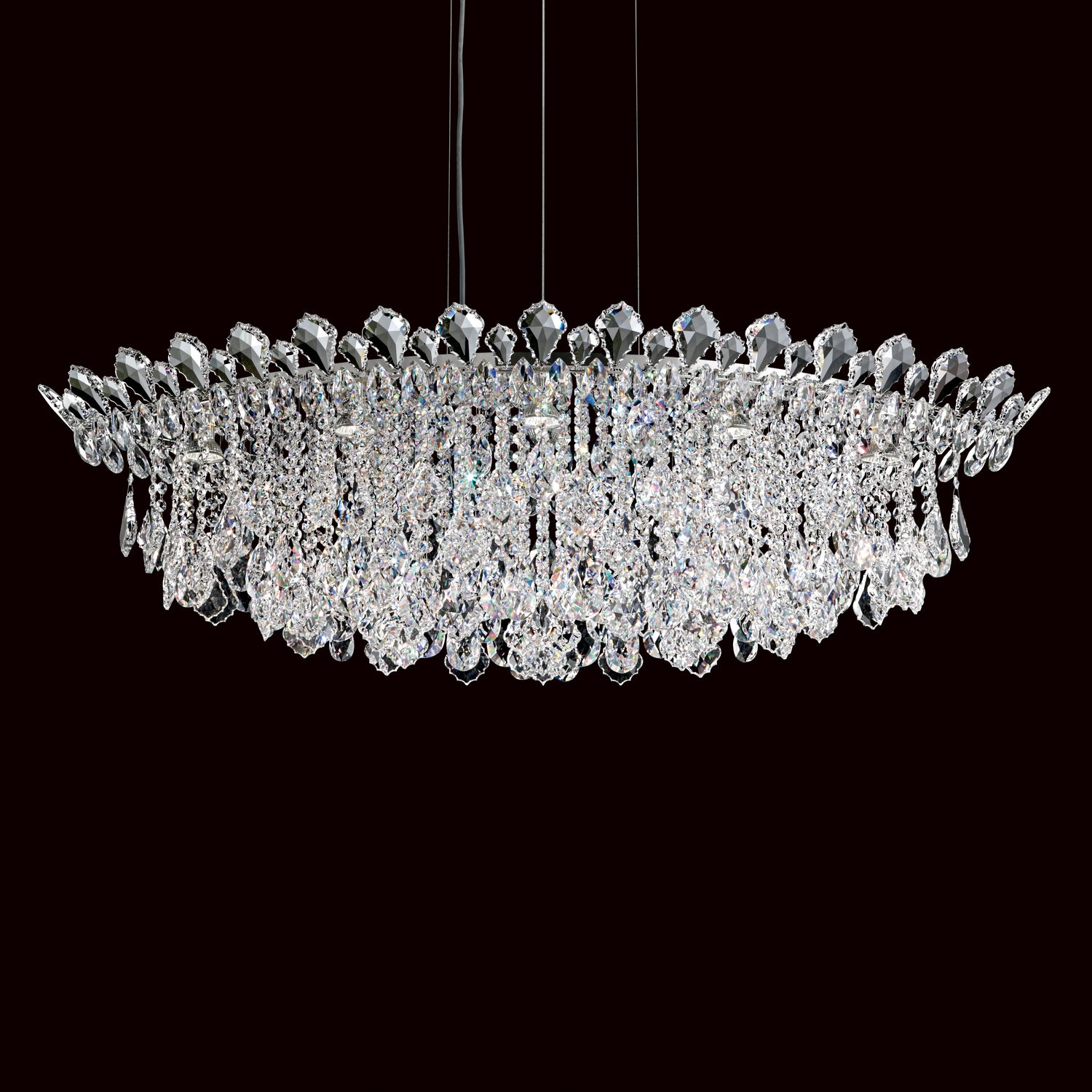 Schonbek - TR4811N-401H - Eight Light Pendant - Trilliane Strands - Stainless Steel from Lighting & Bulbs Unlimited in Charlotte, NC