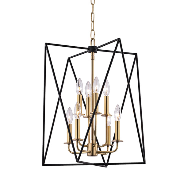Hudson Valley - 1118-AGB - Eight Light Pendant - Laszlo - Aged Brass from Lighting & Bulbs Unlimited in Charlotte, NC