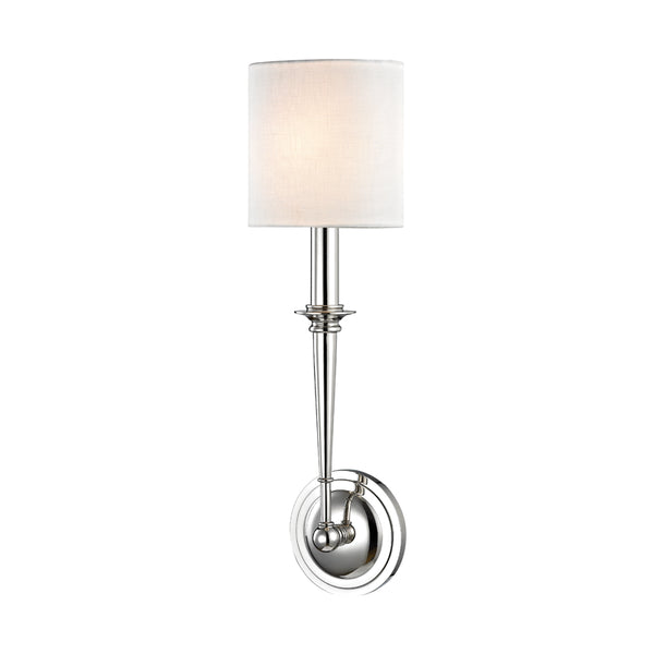 Hudson Valley - 1231-PN - One Light Wall Sconce - Lourdes - Polished Nickel from Lighting & Bulbs Unlimited in Charlotte, NC