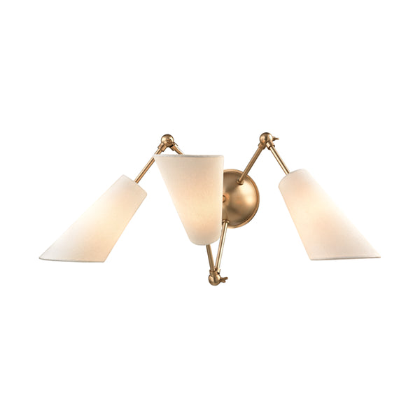 Hudson Valley - 5300-AGB - Three Light Wall Sconce - Buckingham - Aged Brass from Lighting & Bulbs Unlimited in Charlotte, NC