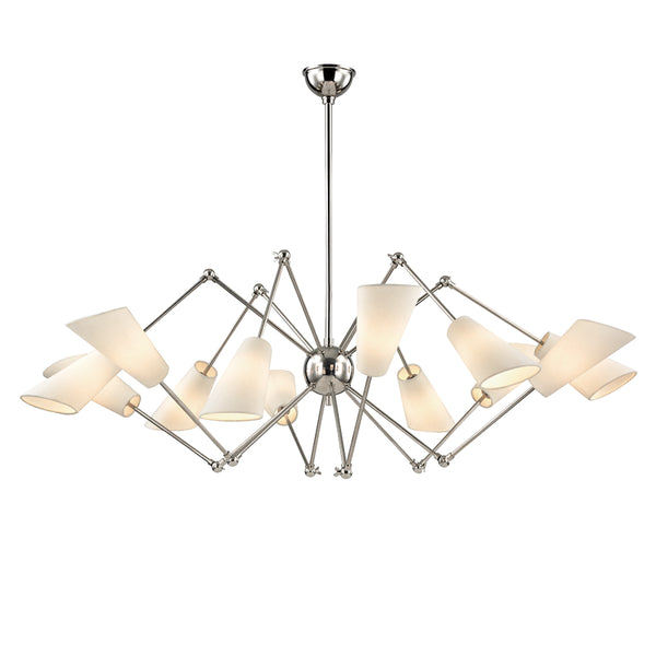Hudson Valley - 5312-PN - 12 Light Chandelier - Buckingham - Polished Nickel from Lighting & Bulbs Unlimited in Charlotte, NC