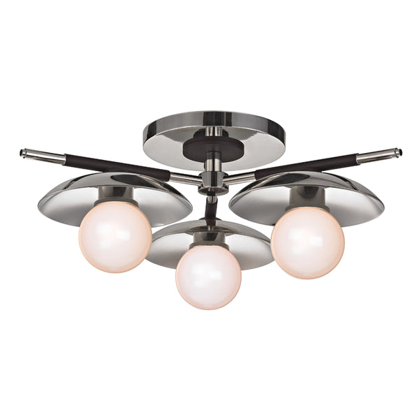 Hudson Valley - 9823-PN - LED Semi Flush Mount - Julien - Polished Nickel from Lighting & Bulbs Unlimited in Charlotte, NC