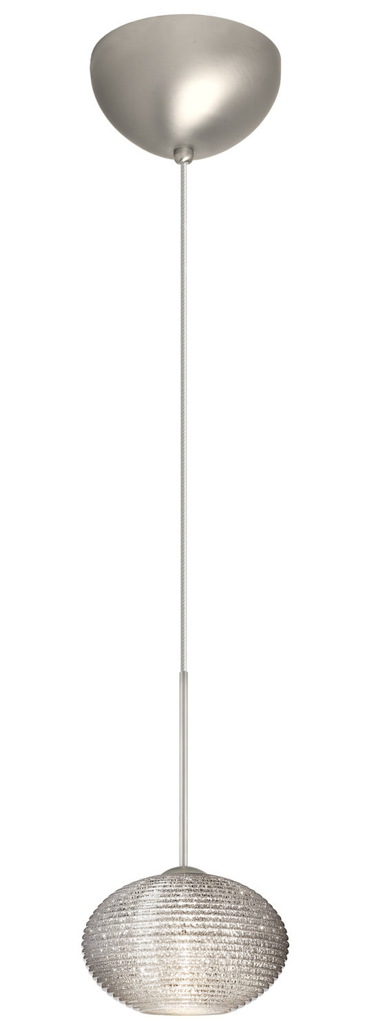 Besa - 1XC-5612GL-LED-SN - One Light Pendant - Lasso - Satin Nickel from Lighting & Bulbs Unlimited in Charlotte, NC
