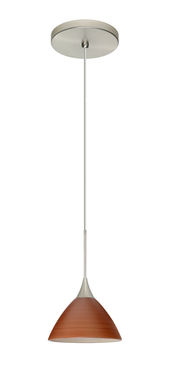 Besa - 1XT-1743CH-LED-SN - One Light Pendant - Domi - Satin Nickel from Lighting & Bulbs Unlimited in Charlotte, NC