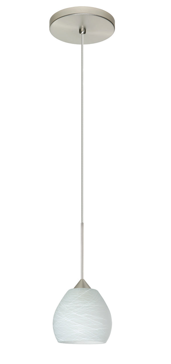 Besa - 1XT-560560-LED-SN - One Light Pendant - Tay Tay - Satin Nickel from Lighting & Bulbs Unlimited in Charlotte, NC