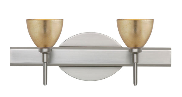 Besa - 2SW-1758GF-SN - Two Light Wall Sconce - Divi - Satin Nickel from Lighting & Bulbs Unlimited in Charlotte, NC