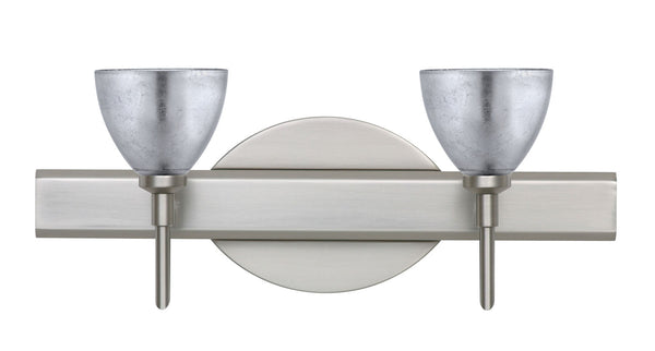 Besa - 2SW-1758SF-SN - Two Light Wall Sconce - Divi - Satin Nickel from Lighting & Bulbs Unlimited in Charlotte, NC
