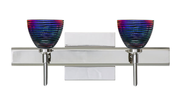 Besa - 2SW-1858DW-CR-SQ - Two Light Wall Sconce - Divi - Chrome from Lighting & Bulbs Unlimited in Charlotte, NC