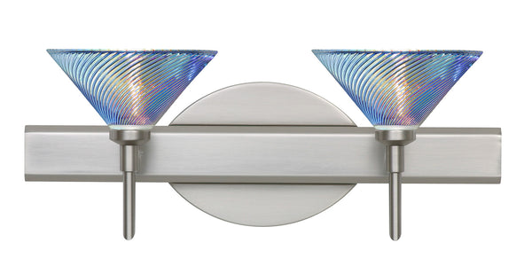 Besa - 2SW-550493-SN - Two Light Wall Sconce - Kona - Satin Nickel from Lighting & Bulbs Unlimited in Charlotte, NC