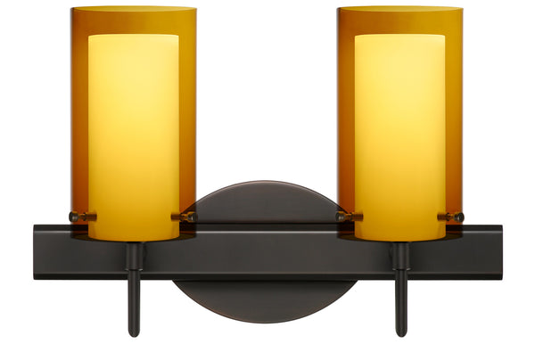Besa - 2SW-G44007-BR - Two Light Wall Sconce - Pahu - Bronze from Lighting & Bulbs Unlimited in Charlotte, NC