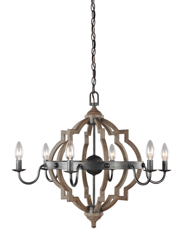 Generation Lighting - 3124906-846 - Six Light Chandelier - Socorro - Stardust from Lighting & Bulbs Unlimited in Charlotte, NC