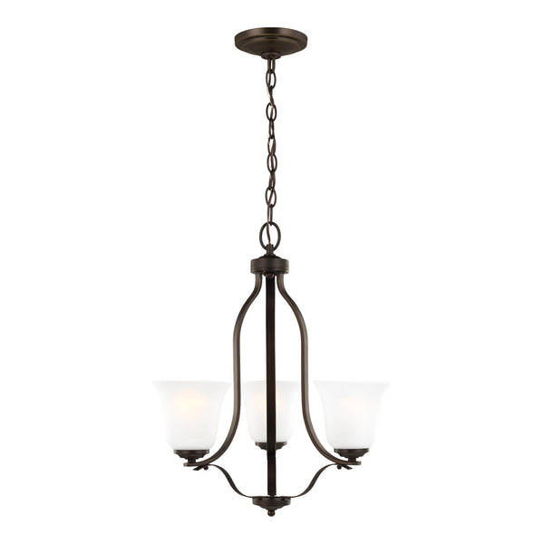 Generation Lighting - 3139003-710 - Three Light Chandelier - Emmons - Bronze from Lighting & Bulbs Unlimited in Charlotte, NC