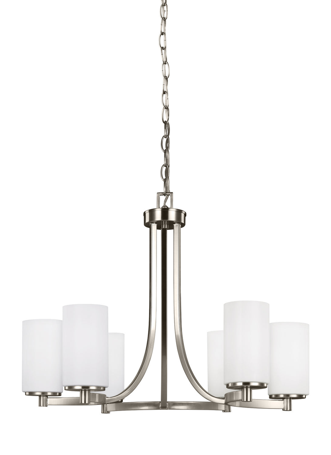 Generation Lighting - 3139106-962 - Six Light Chandelier - Hettinger - Brushed Nickel from Lighting & Bulbs Unlimited in Charlotte, NC
