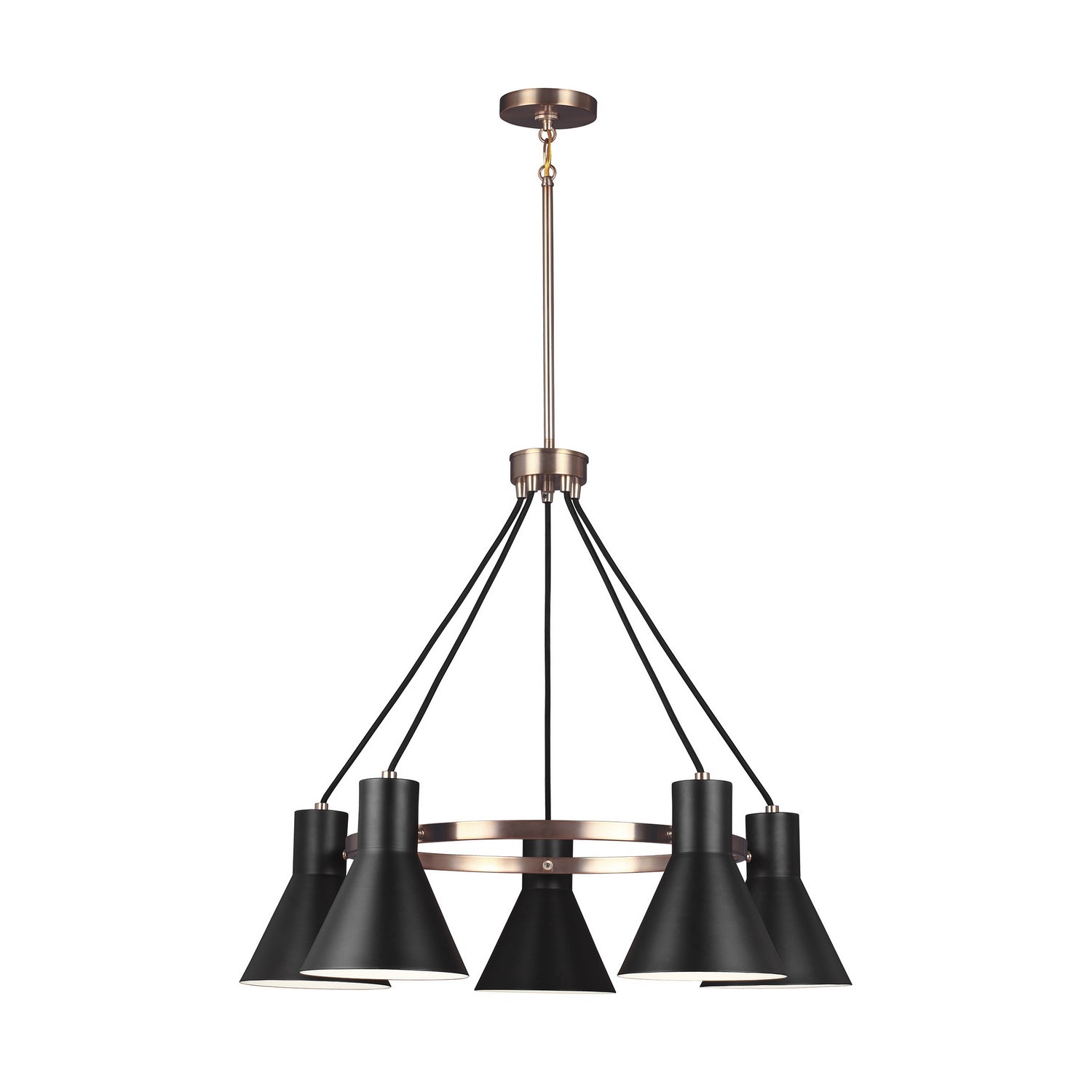 Generation Lighting - 3141305-848 - Five Light Chandelier - Towner - Satin Brass from Lighting & Bulbs Unlimited in Charlotte, NC