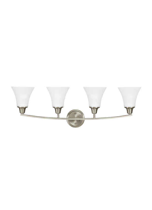 Generation Lighting - 4413204EN3-962 - Four Light Wall / Bath - Metcalf - Brushed Nickel from Lighting & Bulbs Unlimited in Charlotte, NC
