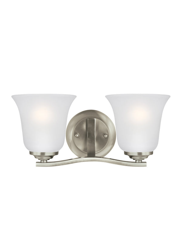 Generation Lighting - 4439002-962 - Two Light Wall / Bath - Emmons - Brushed Nickel from Lighting & Bulbs Unlimited in Charlotte, NC