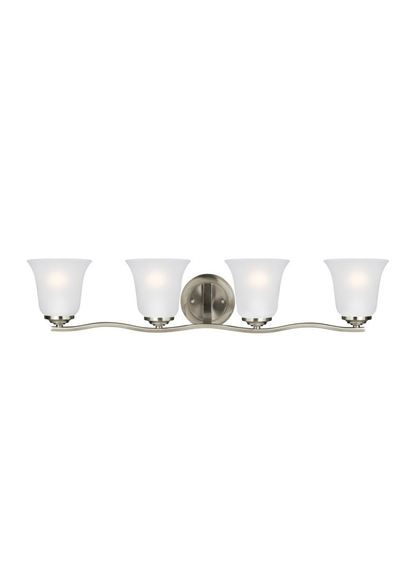 Generation Lighting - 4439004EN3-962 - Four Light Wall / Bath - Emmons - Brushed Nickel from Lighting & Bulbs Unlimited in Charlotte, NC