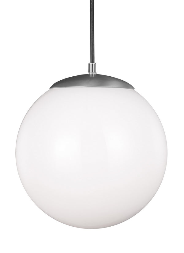 Visual Comfort Studio - 6022EN3-04 - One Light Pendant - Leo - Hanging Globe - Satin Aluminum from Lighting & Bulbs Unlimited in Charlotte, NC