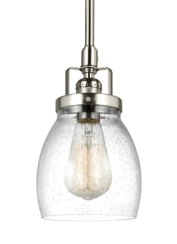 Generation Lighting - 6114501-962 - One Light Mini-Pendant - Belton - Brushed Nickel from Lighting & Bulbs Unlimited in Charlotte, NC
