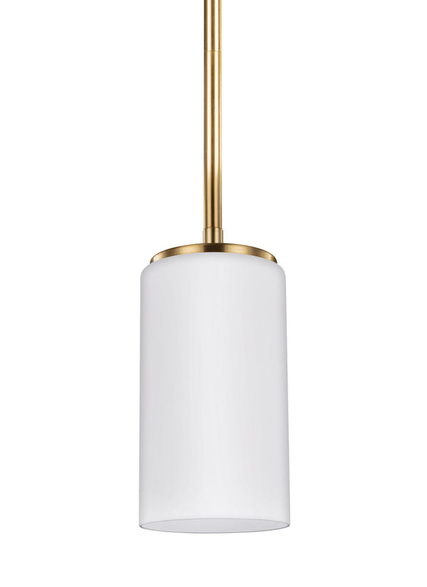 Generation Lighting - 6124601-848 - One Light Mini-Pendant - Alturas - Satin Brass from Lighting & Bulbs Unlimited in Charlotte, NC