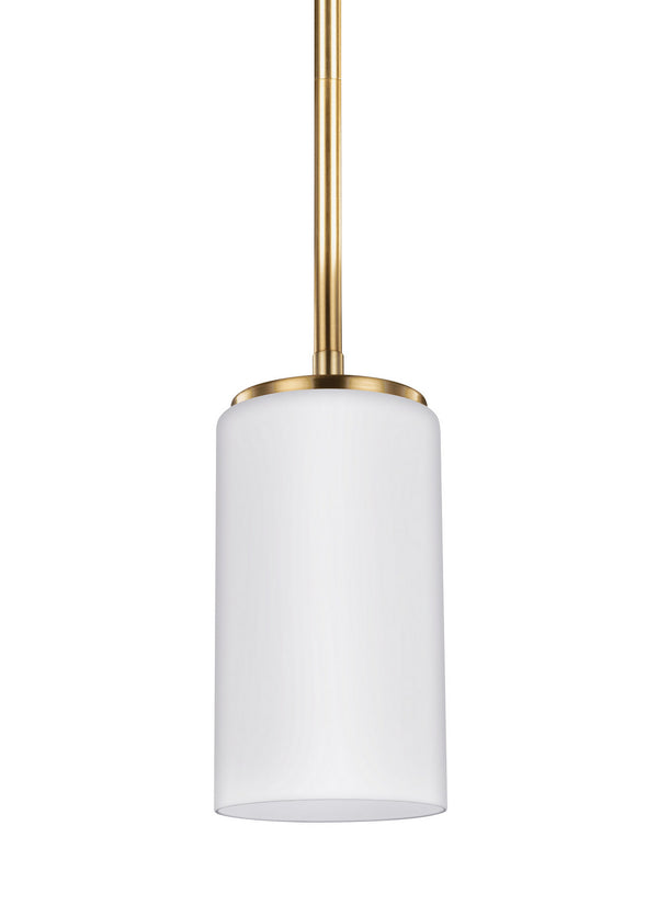Generation Lighting - 6124601EN3-848 - One Light Mini-Pendant - Alturas - Satin Brass from Lighting & Bulbs Unlimited in Charlotte, NC