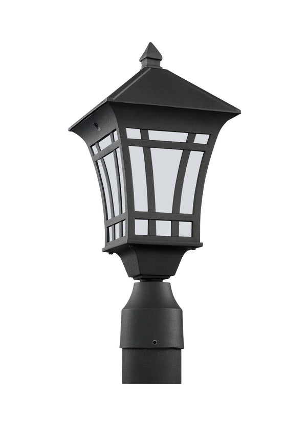 Generation Lighting - 89231-12 - One Light Outdoor Post Lantern - Herrington - Black from Lighting & Bulbs Unlimited in Charlotte, NC