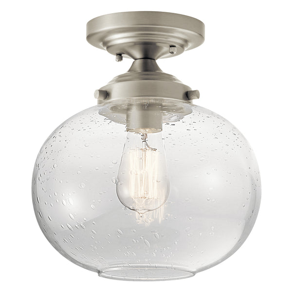 Kichler - 42296NI - One Light Semi Flush Mount - Avery - Brushed Nickel from Lighting & Bulbs Unlimited in Charlotte, NC