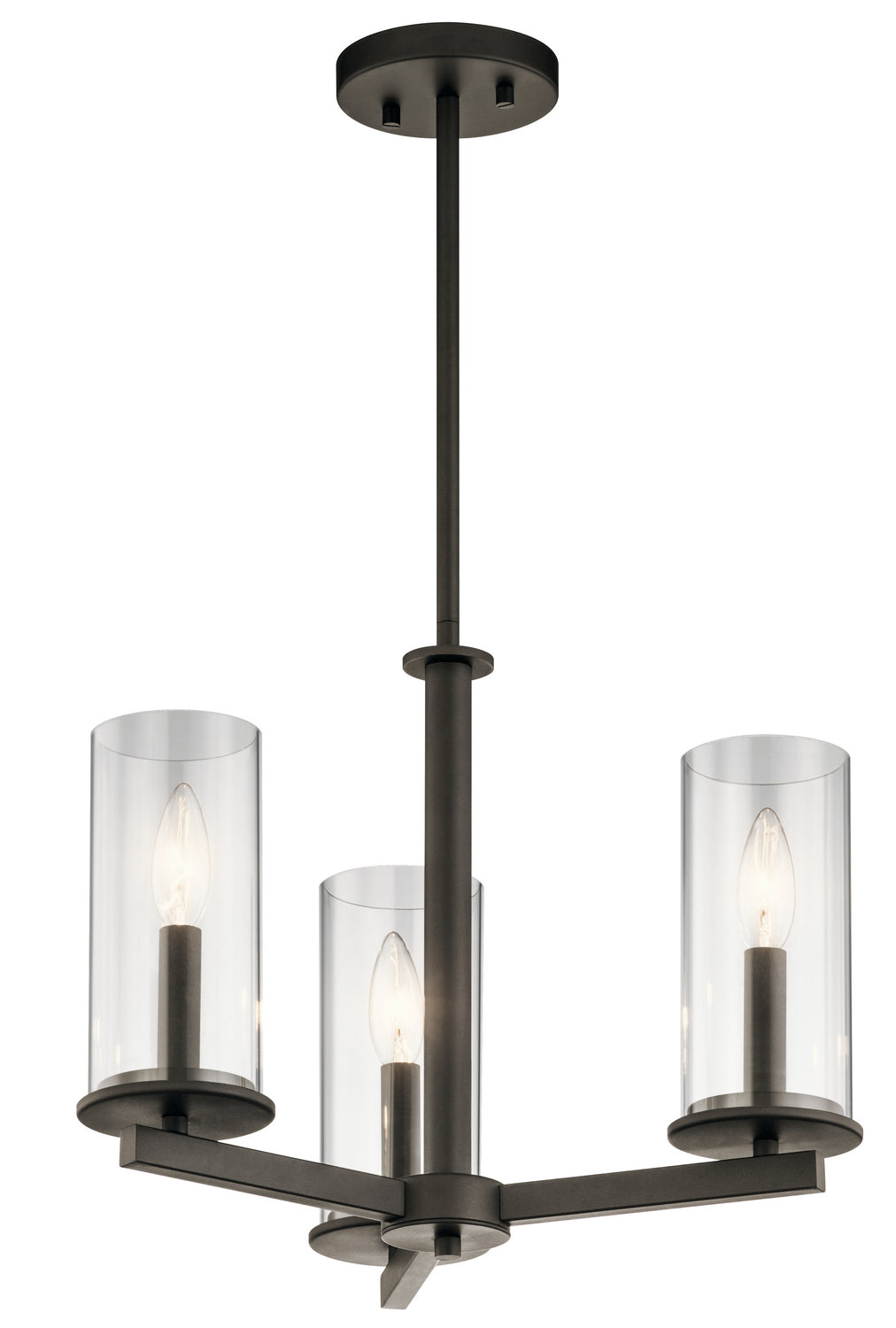 Kichler - 43997OZ - Three Light Chandelier/Semi Flush Mount - Crosby - Olde Bronze from Lighting & Bulbs Unlimited in Charlotte, NC