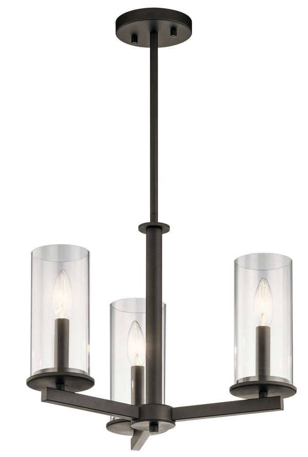 Kichler - 43997OZ - Three Light Chandelier/Semi Flush Mount - Crosby - Olde Bronze from Lighting & Bulbs Unlimited in Charlotte, NC