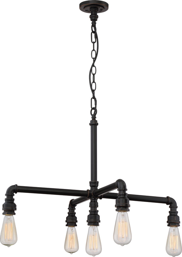 Nuvo Lighting - 60-5795 - Five Light Chandelier - Iron - Industrial Bronze from Lighting & Bulbs Unlimited in Charlotte, NC