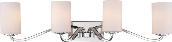 Nuvo Lighting - 60-5871 - Four Light Vanity - Willow - Polished Nickel from Lighting & Bulbs Unlimited in Charlotte, NC