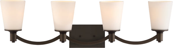 Nuvo Lighting - 60-5974 - Four Light Vanity - Laguna - Forest Bronze from Lighting & Bulbs Unlimited in Charlotte, NC