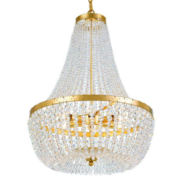 Crystorama - 608-GA - Six Light Chandelier - Rylee - Antique Gold from Lighting & Bulbs Unlimited in Charlotte, NC